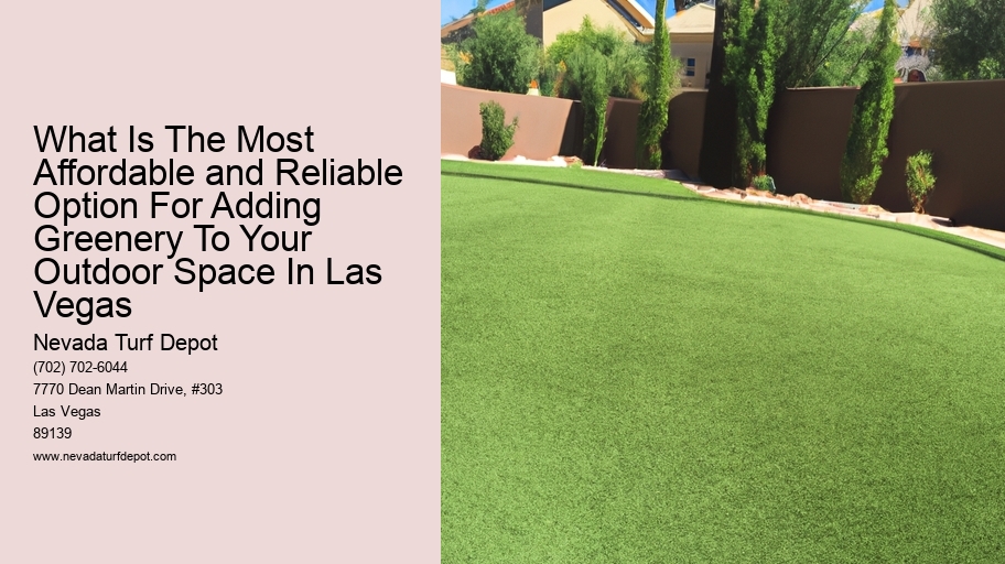What Is The Most Affordable and Reliable Option For Adding Greenery To Your Outdoor Space In Las Vegas